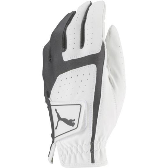 Mens Flex Golf Glove Synthetic Leather Grip Fit Stretch Velcro Closure White - Picture 1 of 2
